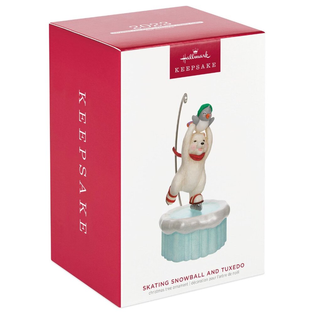 New! Ice Skating Polar Bear & Penguin Hallmark Keepsake Christmas Ornament 2023
